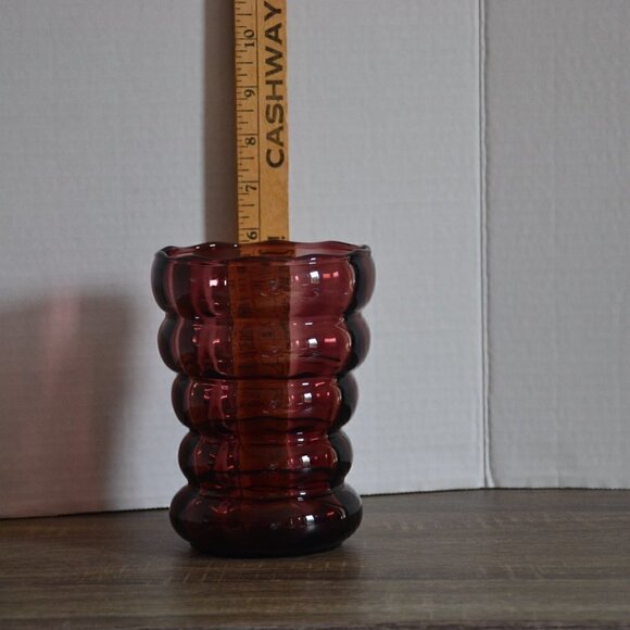 Vintage Amethyst  Glass Vase - Picture 5 of 5